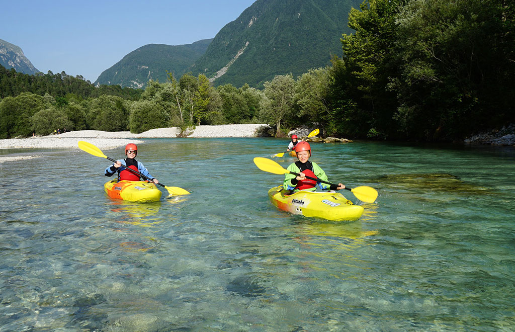 Kajak-Kurse auf der Soča mit deutschen Kajaklehrern